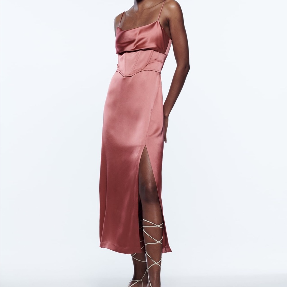 NWT Zara Corsetry Slip Dress XS